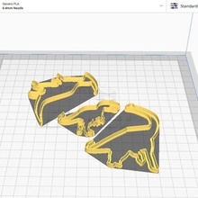 dynosaurus die cutter - cut game 3d print model - Mito3D