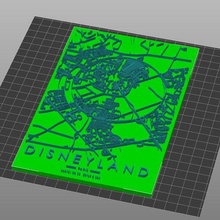 dysneyland paris map frame 3d print model - Mito3D
