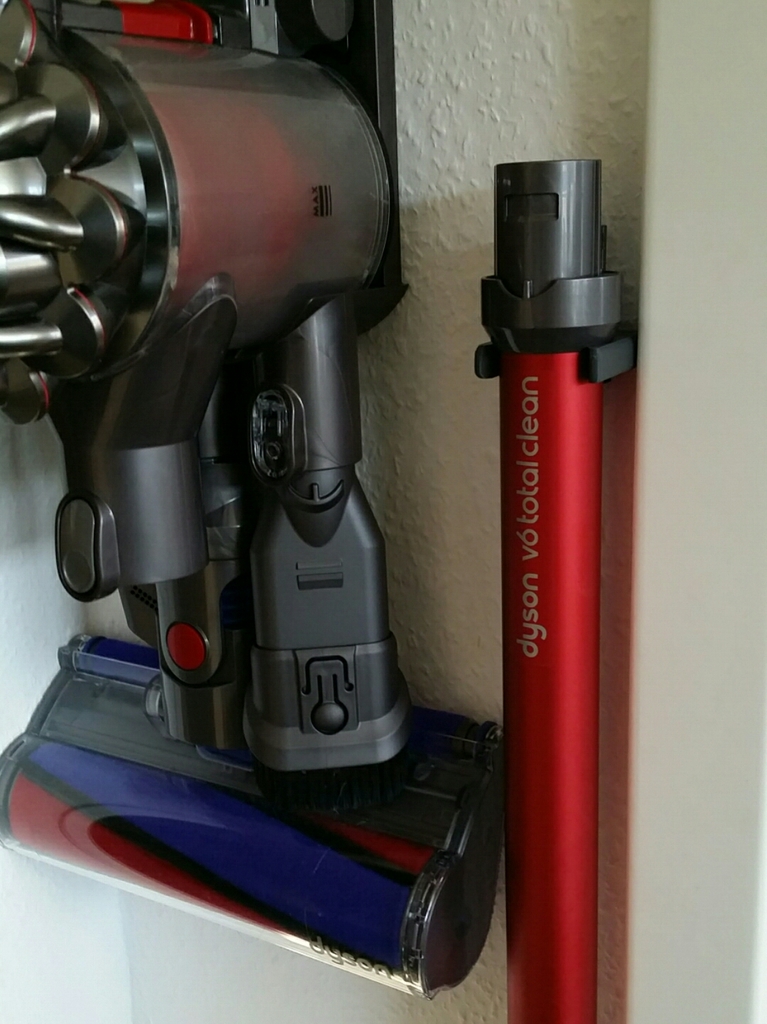 Dyson extensión tubo pared montar multiclip v6 percha organización 3D print model - Mito3D