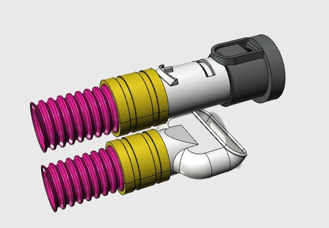 Dyson Erweiterung surren Tube Kabel Krawatte Dyson Dyson Adapter Dyson mod schraubenlos Vakuum Adapter Ersatz Teile 3d print model - Mito3D