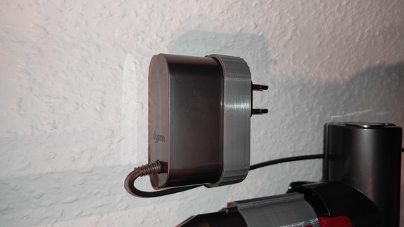 dyson v10 power plug wall mount adapter v8 v12 3d print model - Mito3D