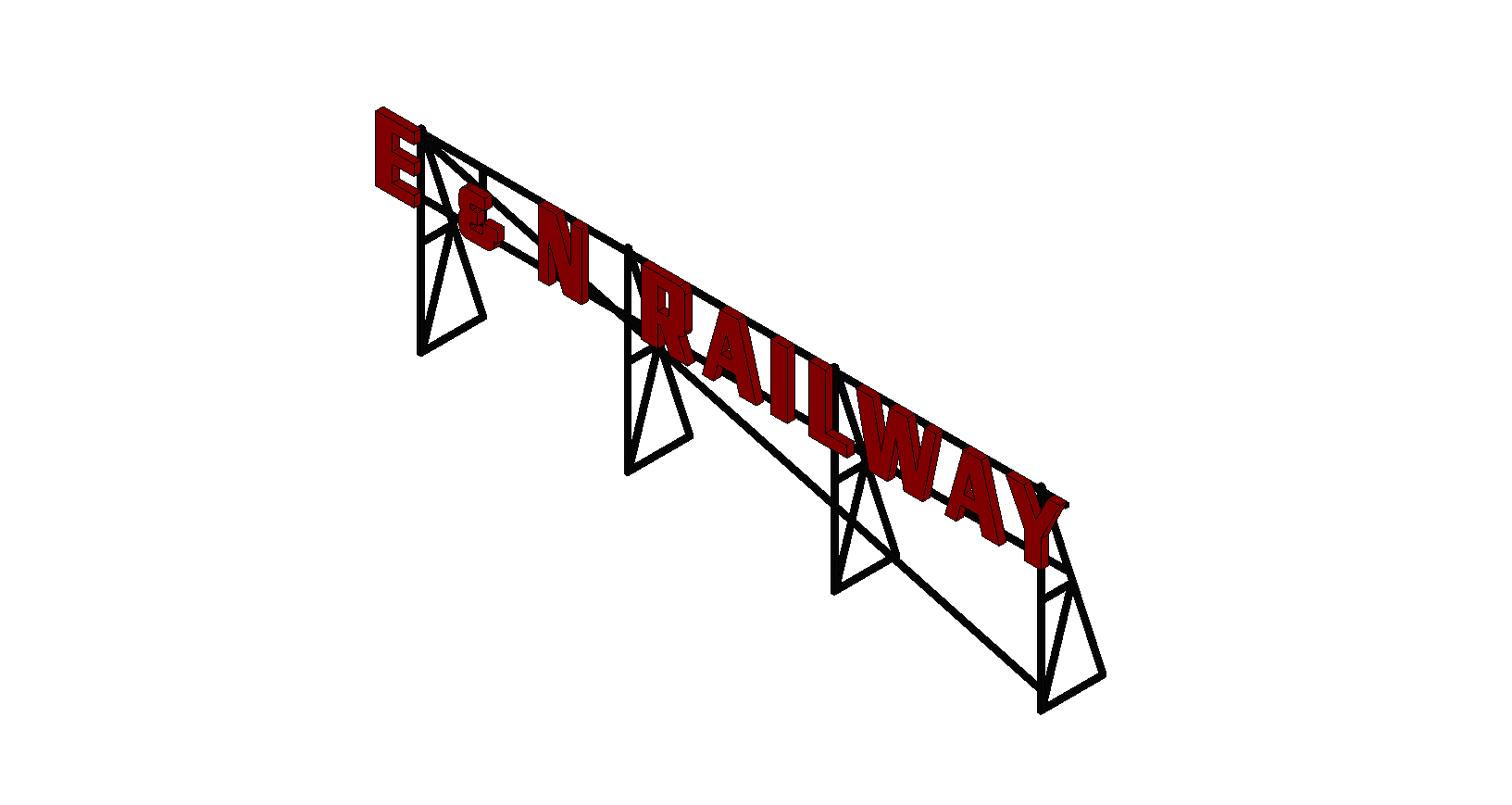 e&n railway sign 3D print model - Mito3D