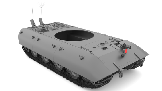 e-100 1946 hull flak aa tank armor 57mm german 3d print model - Mito3D