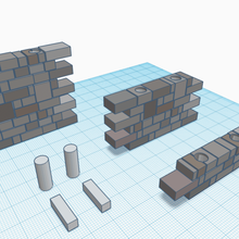 e-c straight wall bundle v1 gioco rpg di ruolo dungeon fantasia da tavolo 3d print model - Mito3D