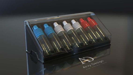 liquids Conservazione scatola boite rangement liquides cigarette svapare elettronico sigaretta smoking fumare 3d print model - Mito3D
