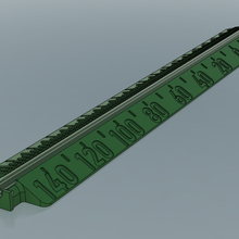 e-step calibration ruler gadget calibration printer filament e-step extruder 3d print model - Mito3D