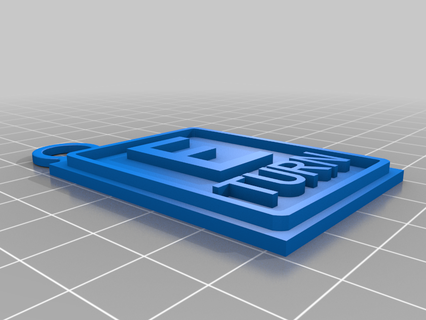 turn Logo Schlüsselanhänger 3d print model - Mito3D