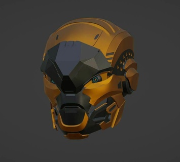 exo droide maschera 3d print model - Mito3D