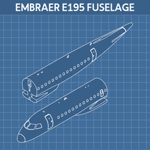 e195 fuselagem 3d print model - Mito3D