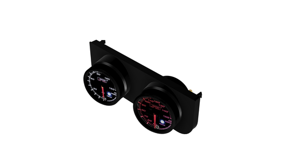 e36 temp control gauge 2x52mm angled turbo gauges 52mm top mount temperature unit bmw ac replacement 3d print model - Mito3D