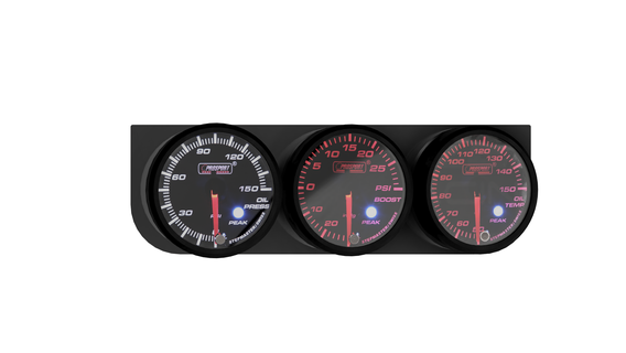 e36 temp control gauge 3x52mm angled turbo gauge gauges gauge 52mm e36 top mount temperature unit bmw temp ac replacement  3d print model - Mito3D