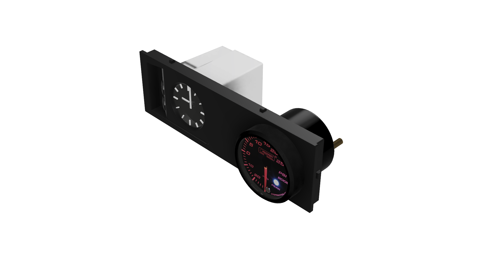 e36 turbo gauge 52mm clock module gauges top mount analog temperature unit 3D print model - Mito3D