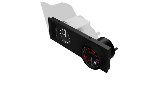 e36 turbo calibre 52mm relógio módulo Manômetros topo monte analógico temperatura unidade 3d print model - Mito3D