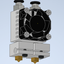 e3d chimera+ air cooled dual extrusion hotend clone 3d printer part extruder 3d print model - Mito3D