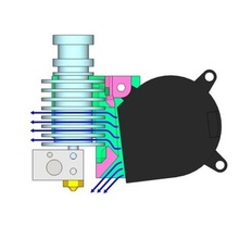 e3d hotend blower fan holder tool cooler extruder cooling print 3d print model - Mito3D