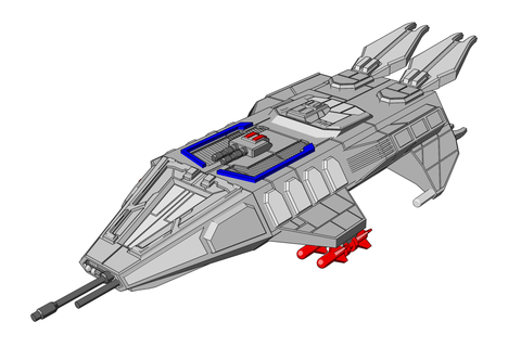 ea hermes priority transport earth alliance babylon 5 starmada full thrust 3d print model - Mito3D