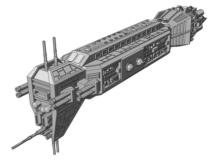 ea metà flotta vettore terra alleanza Babilonia 5 starmada pieno spinta 3d print model - Mito3D