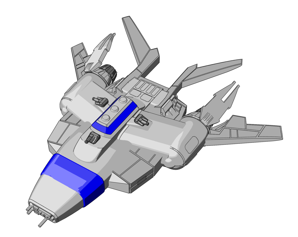 ea shepherd starfury transport earth alliance babylon 5 starmada full thrust 3D print model - Mito3D