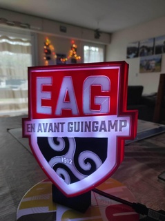 eag guingamp football club logo sign leds lighting first name soccer bright room homedecor decoration lamp child gift light 3d print model - Mito3D
