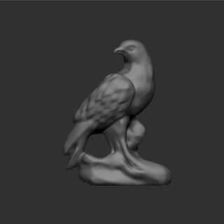 Aigle animal oiseau mouche Facile statu sculpter 3d print model - Mito3D