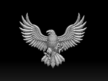 eagle falcon bird hawk print statue sculpture usa 3d print model - Mito3D
