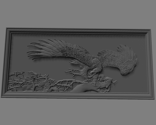 eagle art cnc design 3d print model - Mito3D