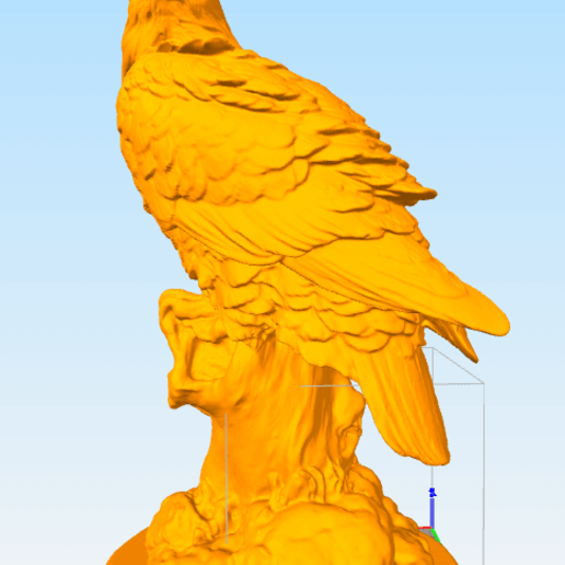 eagle art educational scultured 3D print model - Mito3D