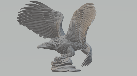eagle 3d model print bird portrait raptor wildlife beak audubon nature hawk sky usa america bald feather talon art sculptures 3d print model - Mito3D