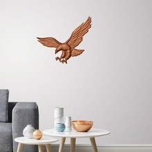 eagle 3d de decoração parede a arte 2d casa interior socorro animais pássaro águia 3d print model - Mito3D