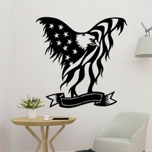 eagle america 2d wall decor american decoration 3d art military us usa silhouette 3d print model - Mito3D