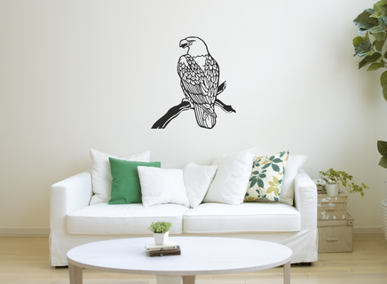 kartal şube duvar Sanat dekor hayvanlar hayvan yaşayan dekorasyon ev hat süs 2d 2dart Sanatı wall2d kuşlar kuş kartallar şahin 3d print model - Mito3D