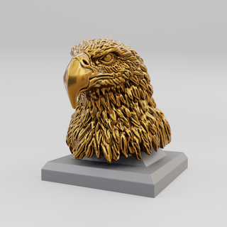 eagle bust sculpture 3d print model - Mito3D