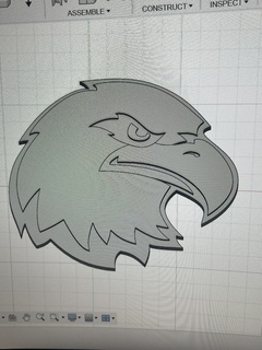 eagle coaster mascot multi color 3d print model - Mito3D