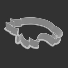 eagle cookie cutter home head 3d print model - Mito3D