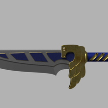 Aigle dague soutenir arme cosplay romain marteau guerre 40k 3d print model - Mito3D