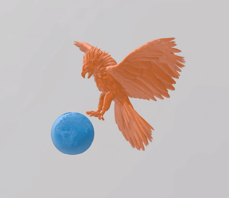 eagle earth 3d 3D print model - Mito3D