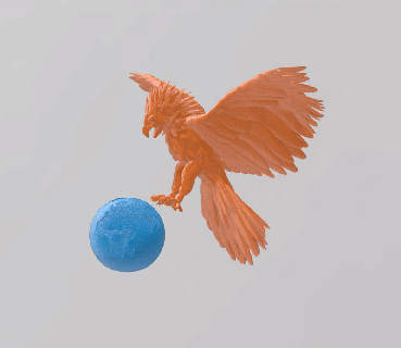 eagle earth eagle eagle 3d  3d print model - Mito3D