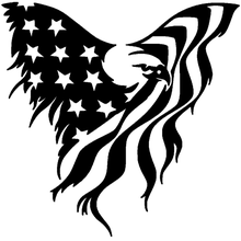eagle flag art sticker 3d print model - Mito3D