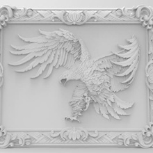 eagle framed wall art 3d stl models artcam aspire various EAGLE STL 3d print model - Mito3D