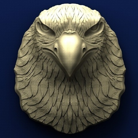 eagle head art cnc panno relief carved 3d stl model EAGLE STL 3D print model - Mito3D