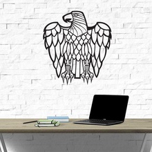 eagle line art vector wall sculpture 2d tatto surfing decor decoration 3d print model - Mito3D