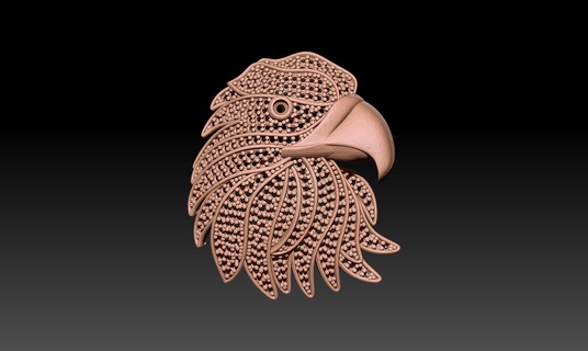 eagle necklace pattern 3d print model - Mito3D
