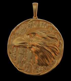 eagle necklace bird jewellery printable 3d print model - Mito3D