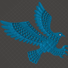 eagle pendant jewelry charm 3d print model - Mito3D