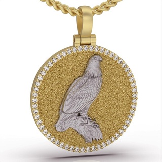 eagle pendant eagle pendant silver gold jewelry printable 3d model trend fashion design zbrush tiger  3d print model - Mito3D