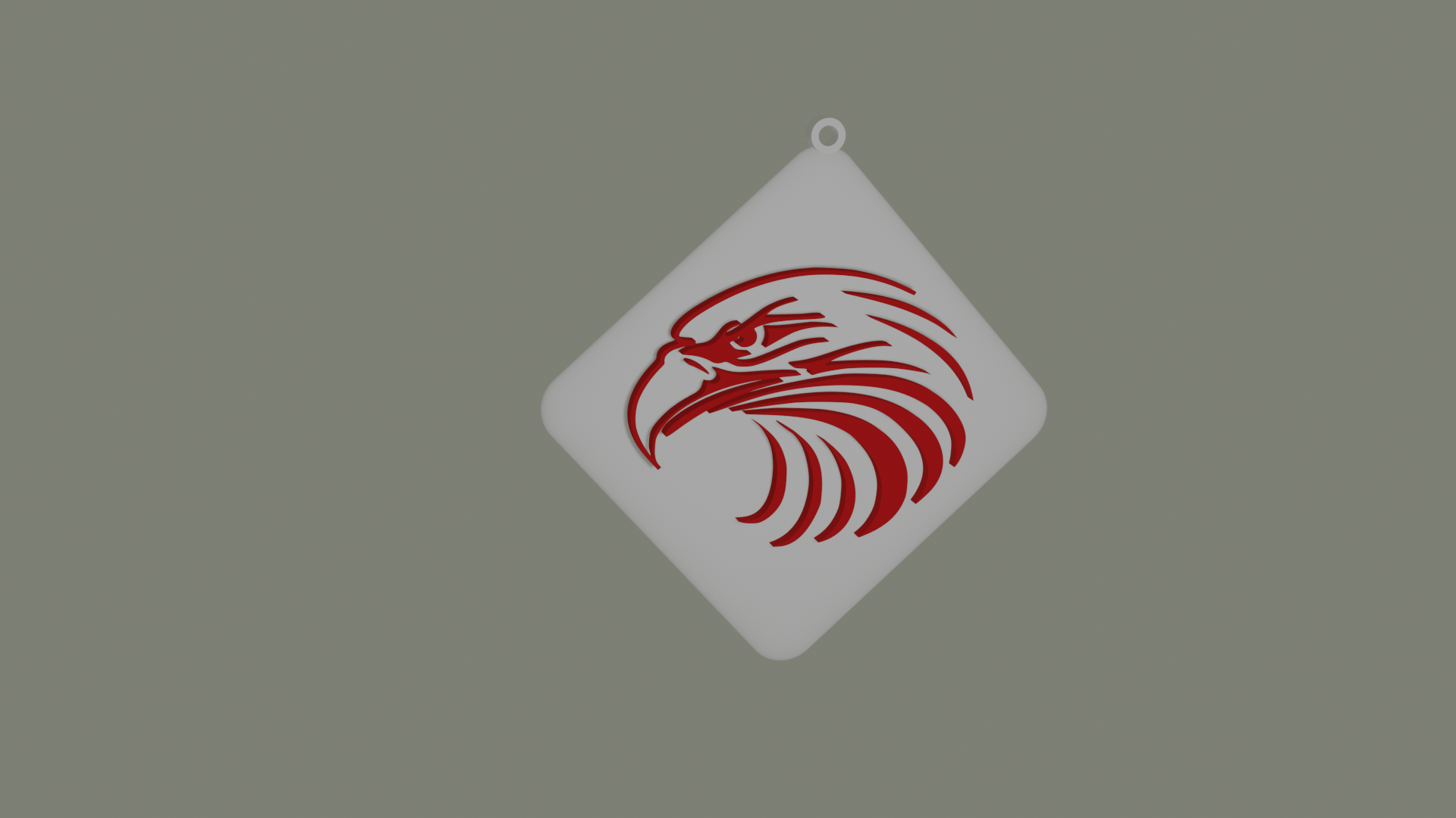 eagle pendant - keychain badge keychains ornaments jewels ear rings jewellery magnets 3D print model - Mito3D