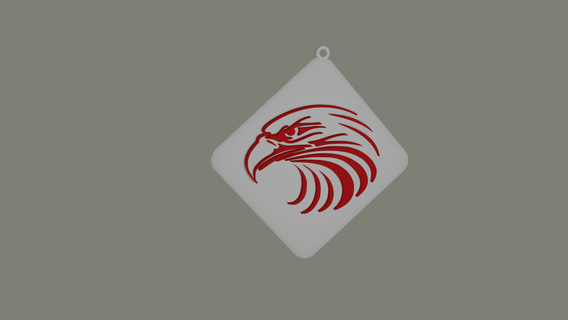 eagle pendant - keychain badge keychains ornaments jewels ear rings jewellery magnets 3d print model - Mito3D