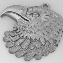 eagle pendant jewelry medallion 3d print model flying bird wild wings animal jewel relief cnc stl mold sculpture fly nature pendants stage bear 3d print model - Mito3D