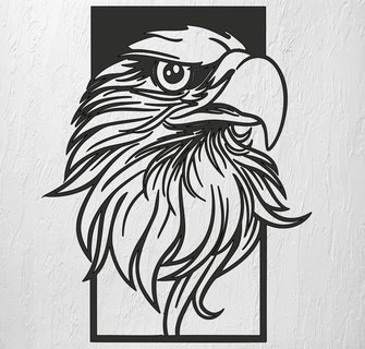 eagle picture wall art 2d decoration raptor ave fenix phoenix legendary mythical ashes fire flames winged falcon 3d print model - Mito3D