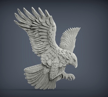 Aigle soulagement 3d impression modèle oiseau animal nature sculpture sculpter art sculptures imprimé zoo sauvage statue imprimable 3d print model - Mito3D